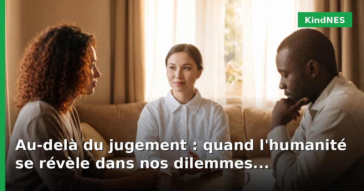 Au-delà du jugement : quand l'humanité se révèle dans nos dilemmes quotidiens