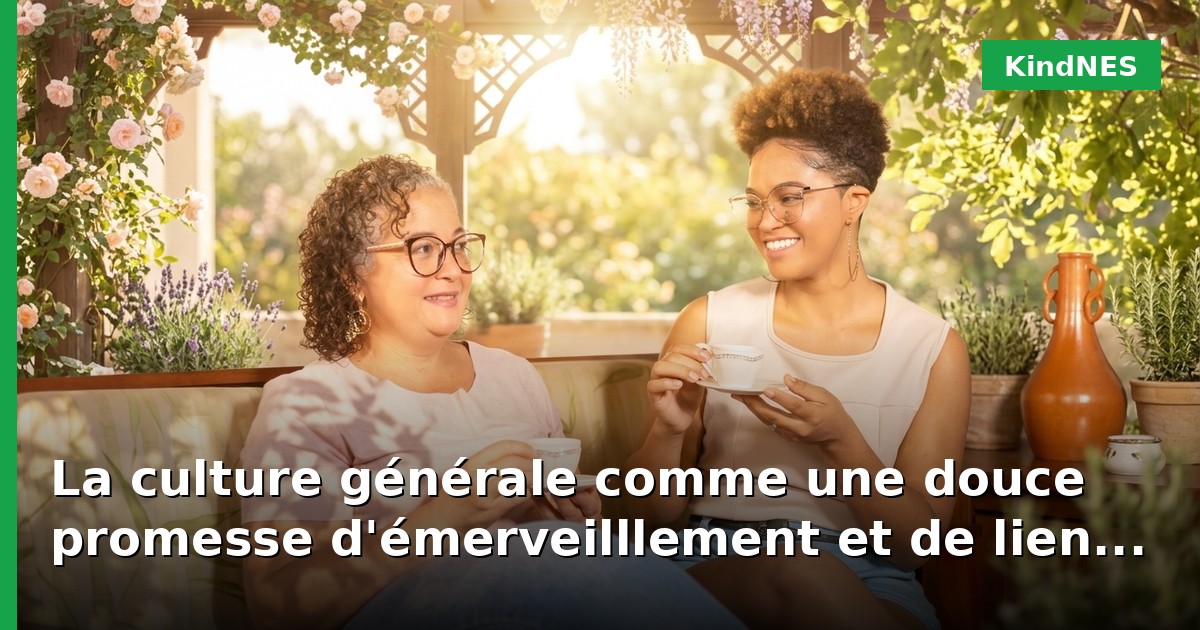 La culture générale comme une douce promesse d'émerveilllement et de lien